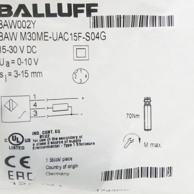 BALLUFF BAW M30ME-UAC15F-S04G