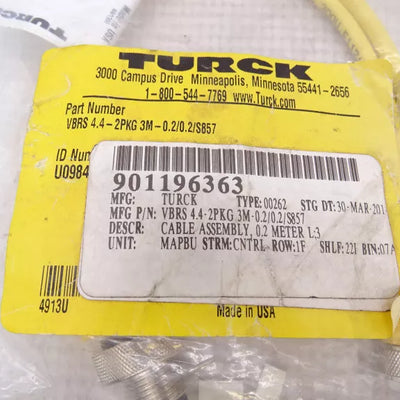 TURCK VBRS 4.4-2PKG 3M-0.2/0.2/S857